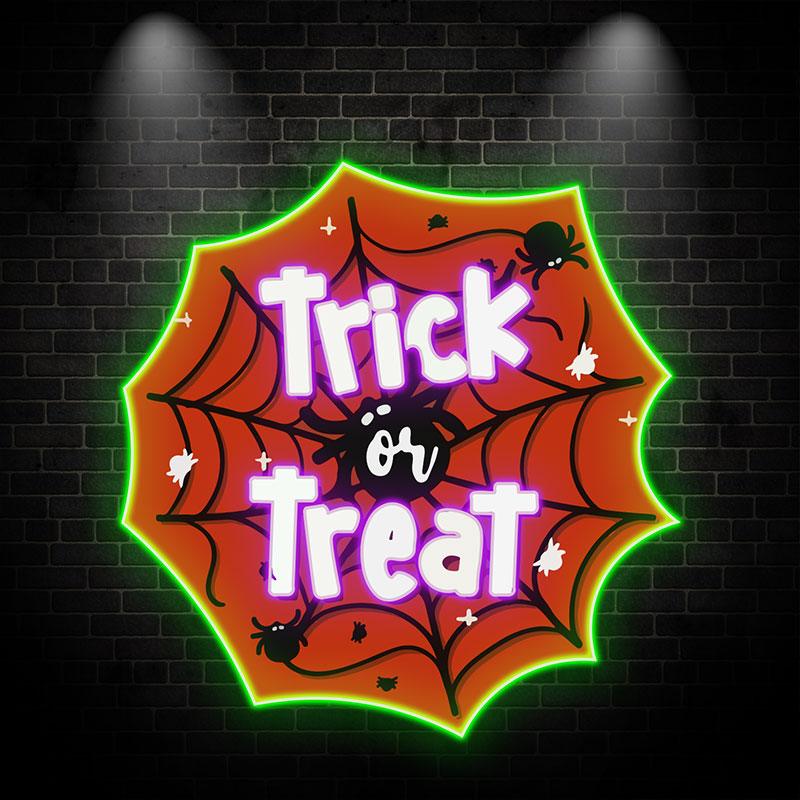 Creepy Spider Web Spooky LED LED neon sign by NeonCS
