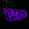 Cute Uv - Printed Purple Elephant LED neon sign product image