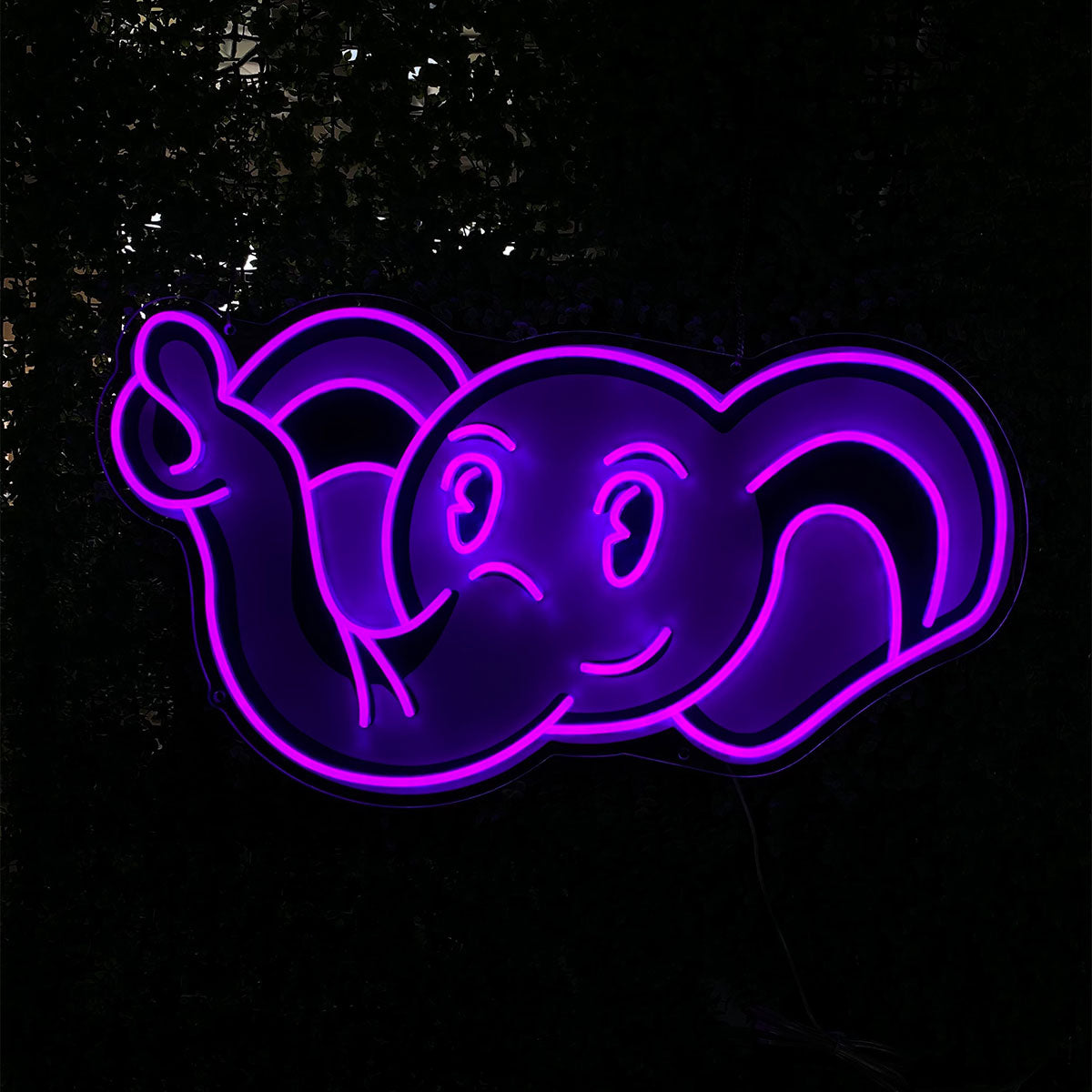 Cute Uv - Printed Purple Elephant LED neon sign product image