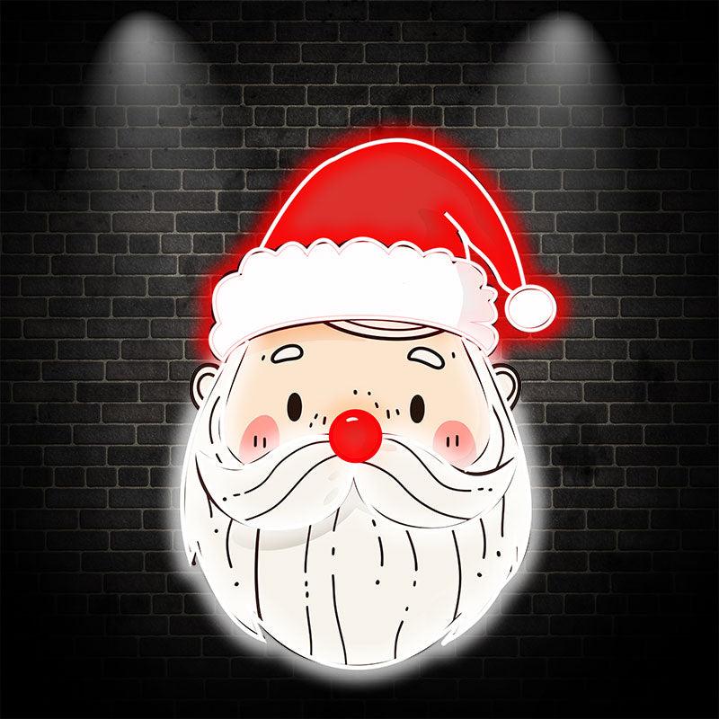 Kind Bearded Santa Claus Red Christmas LED neon sign by NeonCS