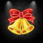Christmas Bells Red Bow Tie Decoration LED neon sign by NeonCS