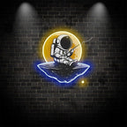 Astronaut Fishing Light - Whimsical LED neon sign by NeonCS