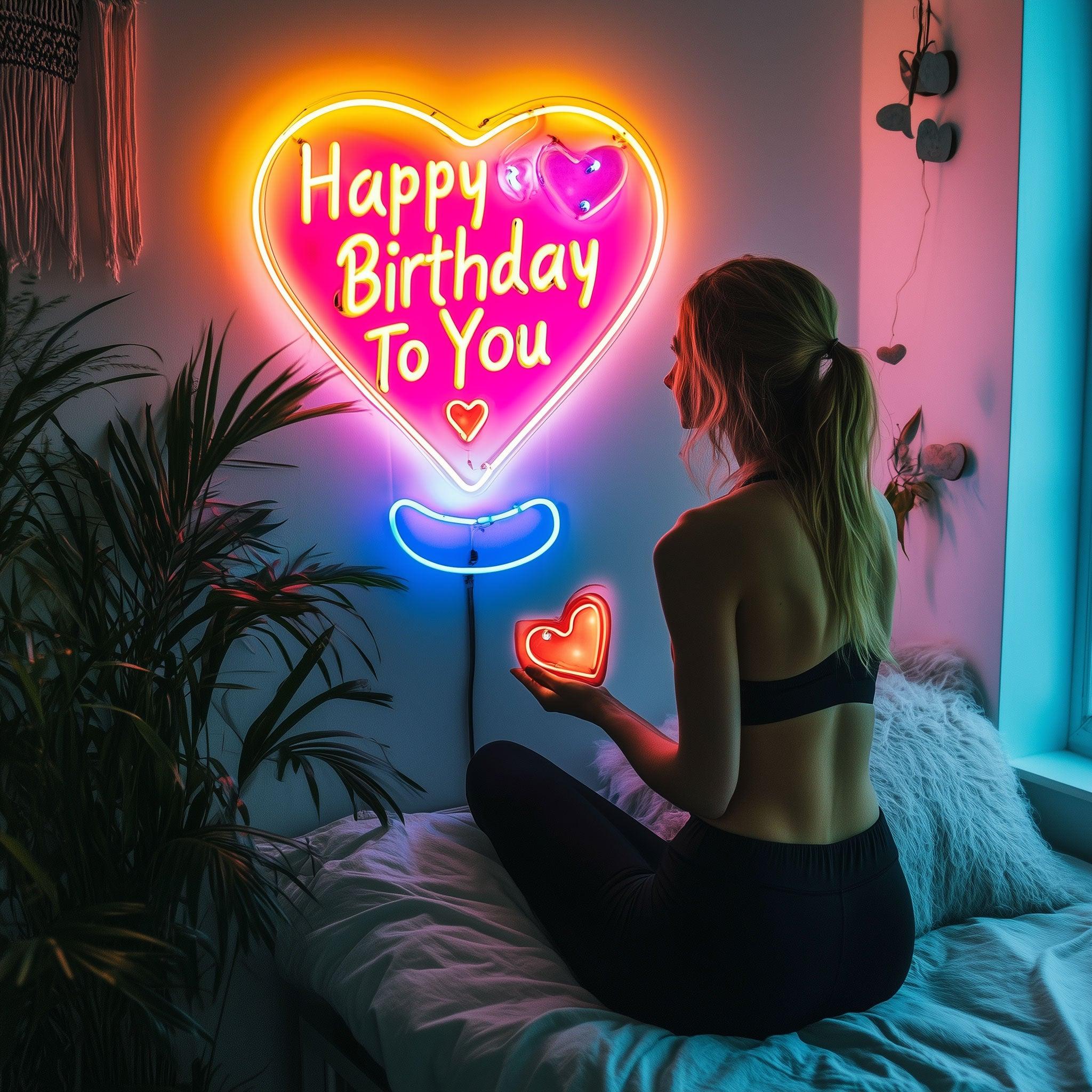 Happy Birthday Lights Creative LED neon sign by NeonCS