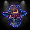 Stylish Skull with Hat Light Edgy Home LED neon sign by NeonCS