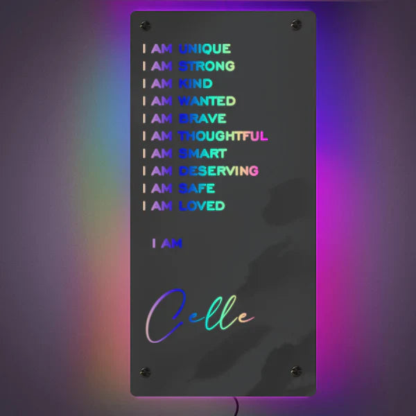Custom Affirmations Mirror - I Am LED neon sign by NeonCS