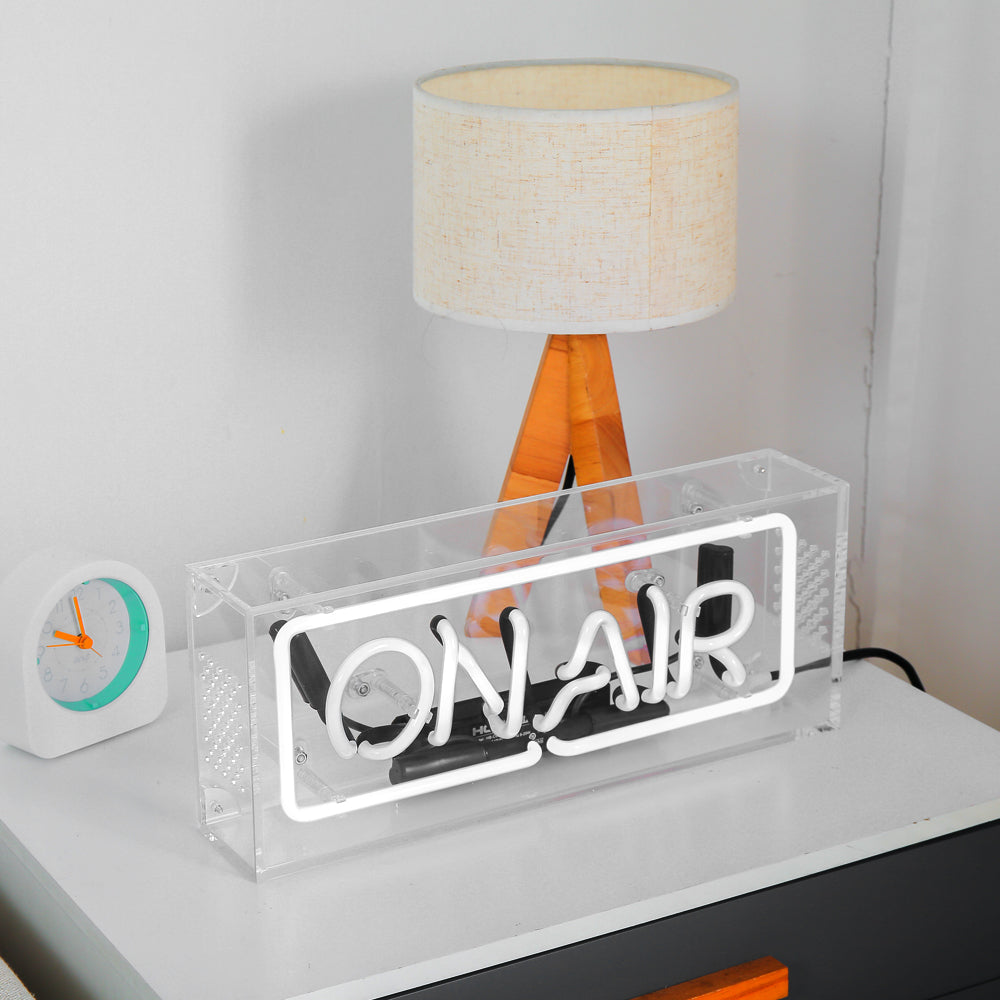 On Air" Ice Bule Lighting Table Box LED neon sign by NeonCS