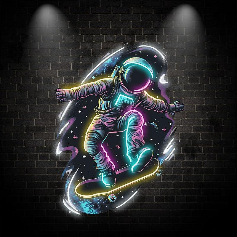 Interstellar Skateboarding : the LED neon sign by NeonCS