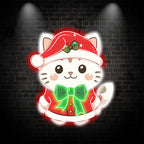 Cute Christmas Cat : Wearing a Red LED neon sign by NeonCS