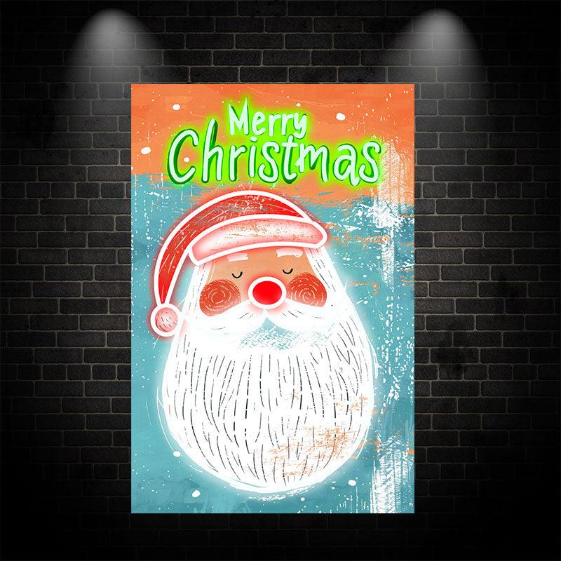 Big White Beard Santa Claus Lights LED neon sign by NeonCS