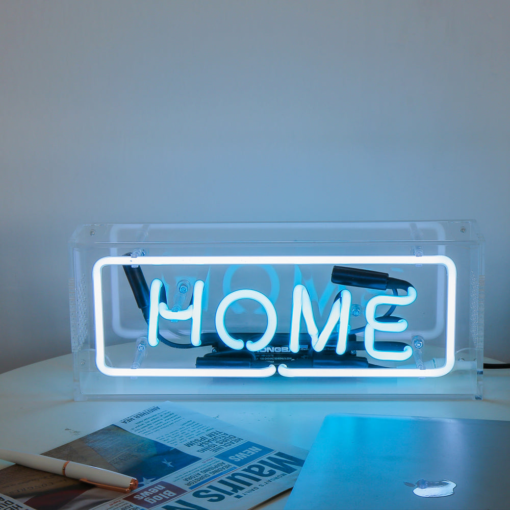 Ice Blue Lighting"home" Home LED neon sign by NeonCS