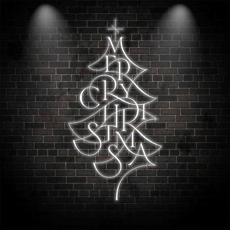Alphabet Composition Christmas Tree LED neon sign by NeonCS