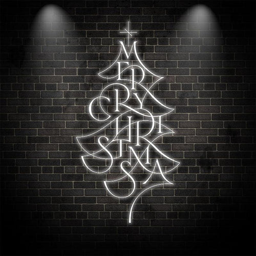 Alphabet Composition Christmas Tree LED neon sign by NeonCS