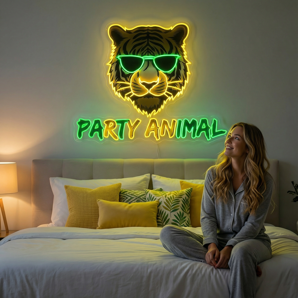 Custom "party Animal" Tiger - for Bar LED neon sign product image