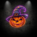 Charming Pumpkin with Hat Light LED neon sign by NeonCS
