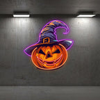 Charming Pumpkin with Hat Light LED neon sign product image