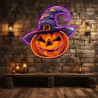 Charming Pumpkin with Hat Light LED neon sign product image