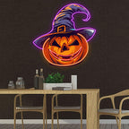 Charming Pumpkin with Hat Light LED neon sign product image