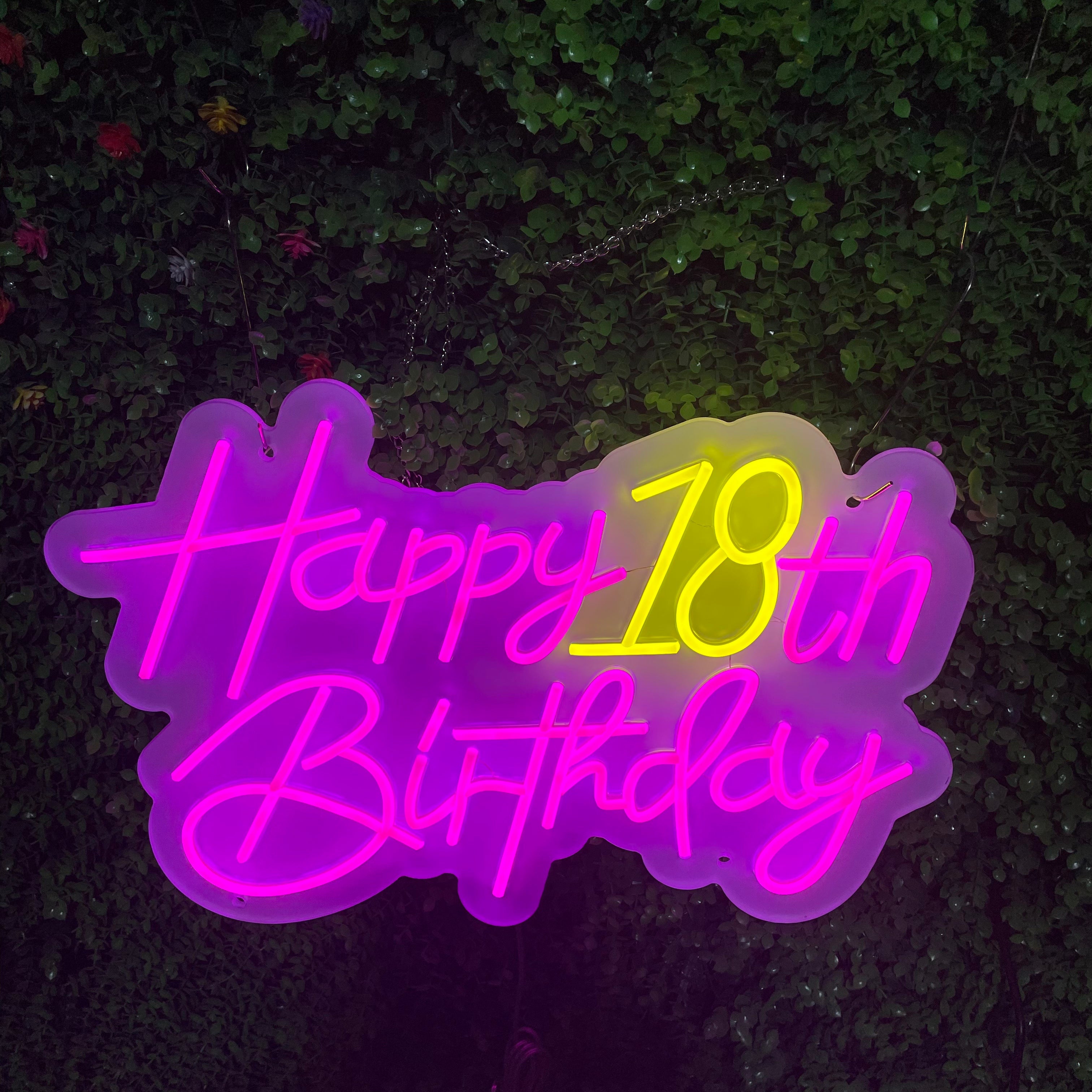 Happy Birthday Custom Birthday LED neon sign by NeonCS