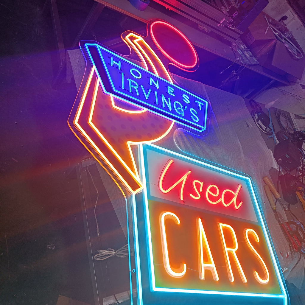 Custom Used Car - Retro Car Dealership LED neon sign by NeonCS