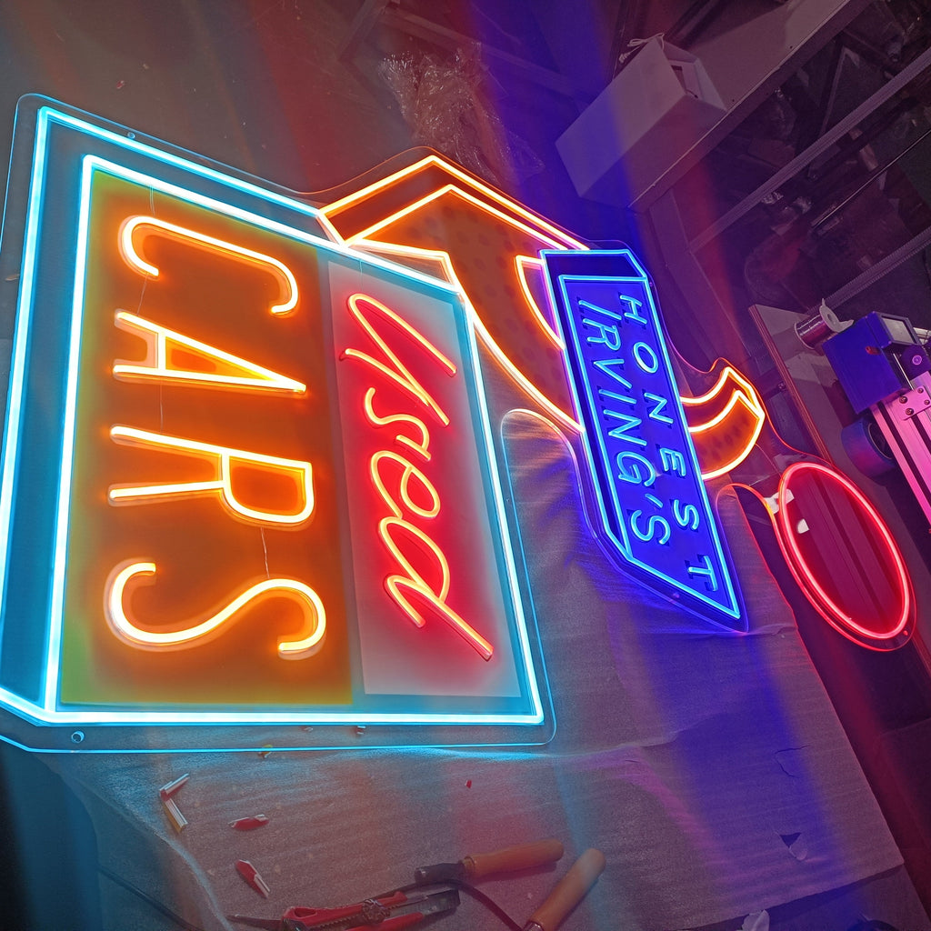 Custom Used Car - Retro Car Dealership LED neon sign product image