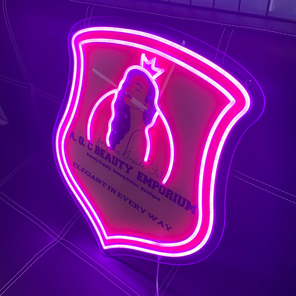 Personalised Pink Ideal for Beauty LED neon sign product image
