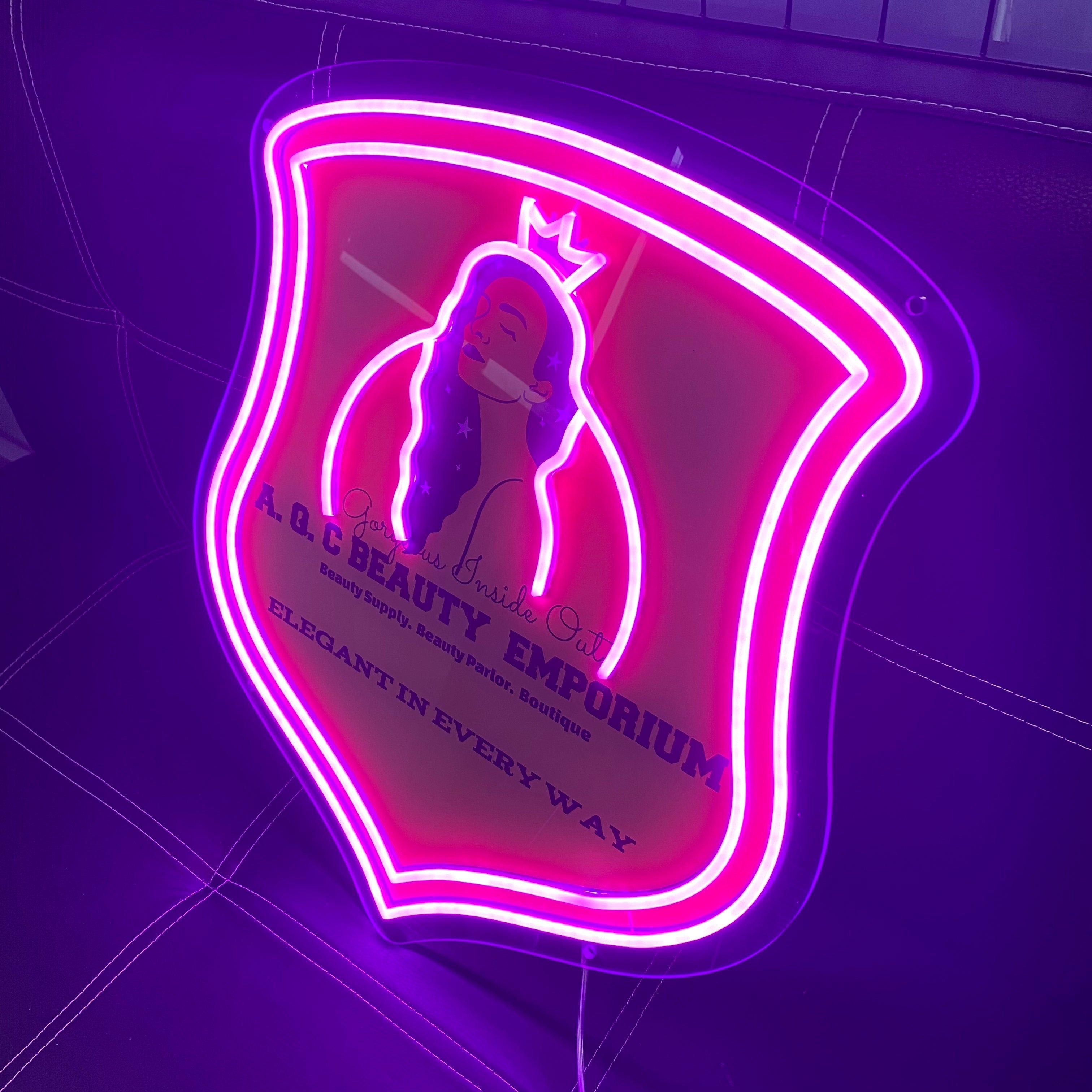 Personalised Pink Ideal for Beauty LED neon sign product image