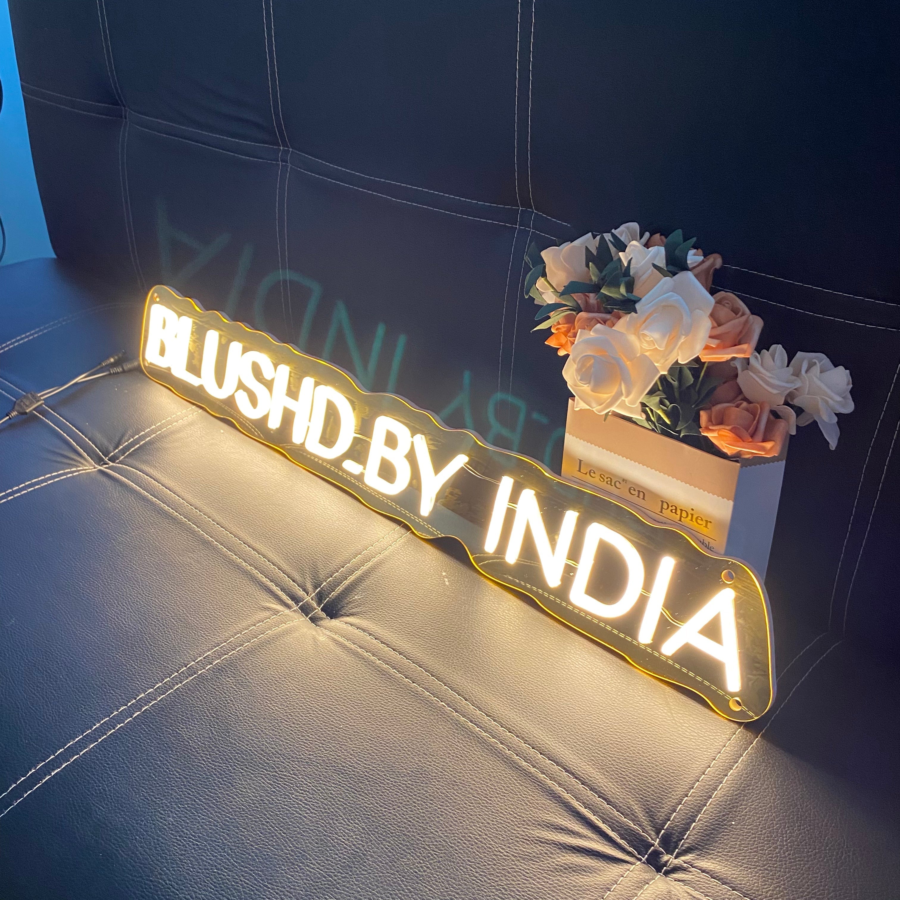 Gold Mirror Acrylic for Lip Blush LED neon sign by NeonCS