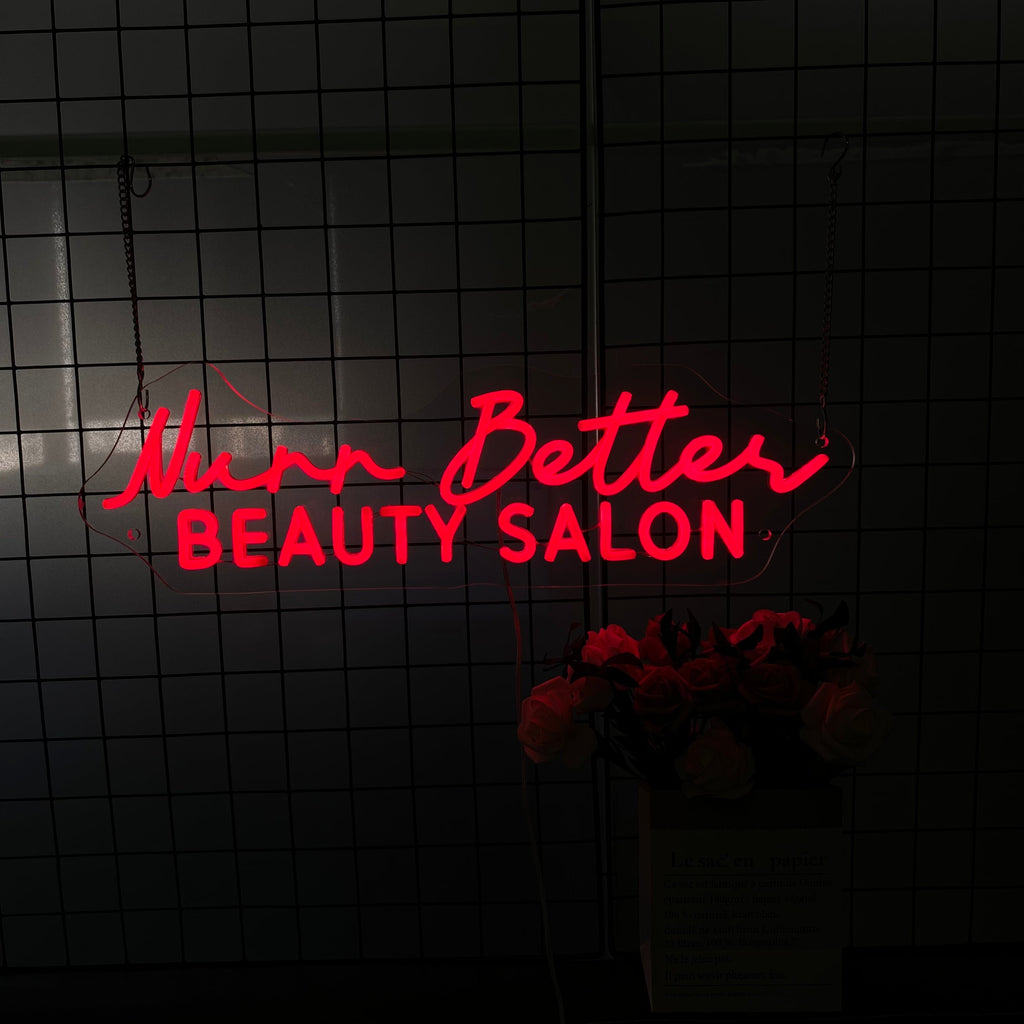 Beauty and Hair Salons Custom Red Wall LED neon sign by NeonCS