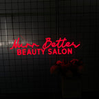 Beauty and Hair Salons Custom Red Wall LED neon sign by NeonCS