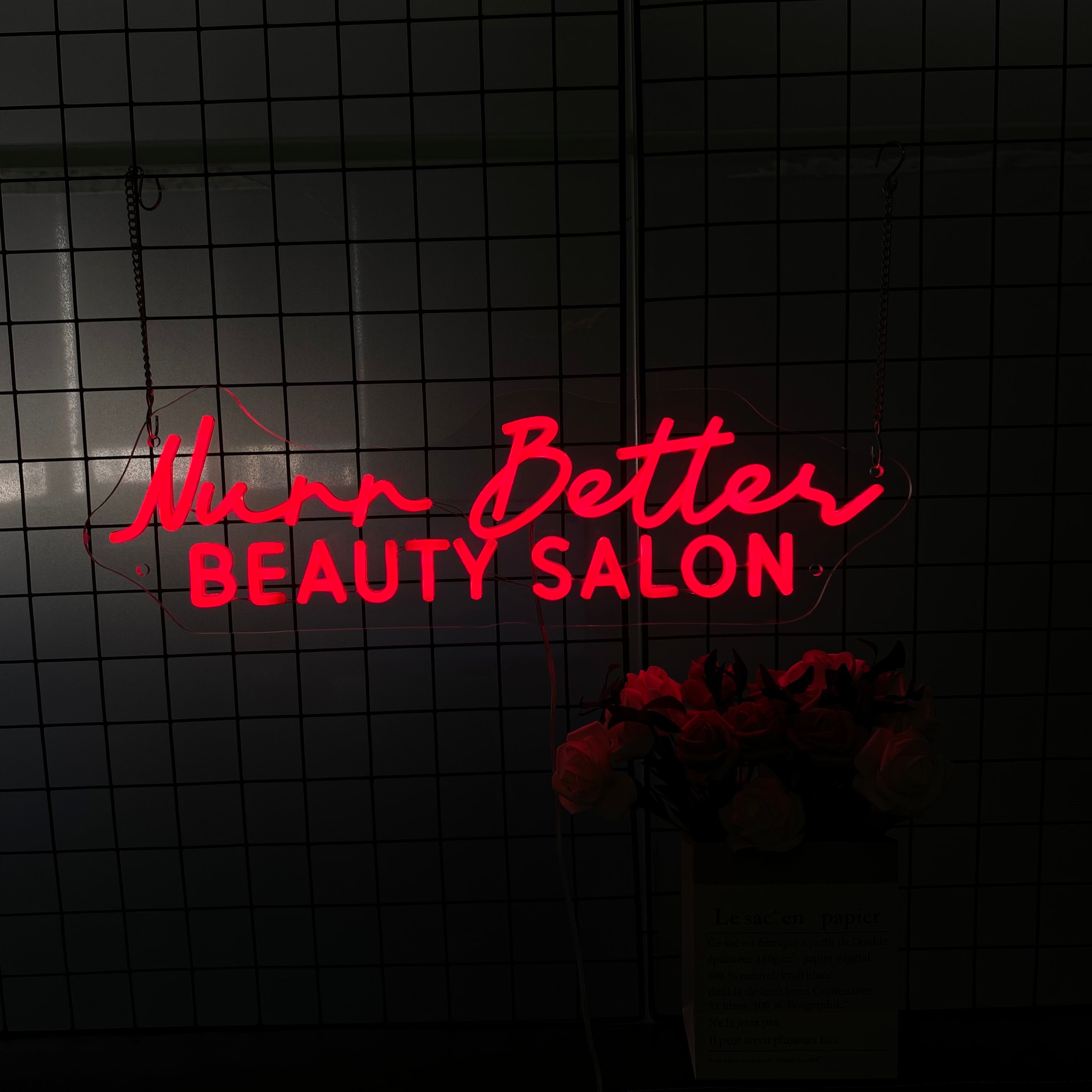 Beauty and Hair Salons Custom Red Wall LED neon sign by NeonCS