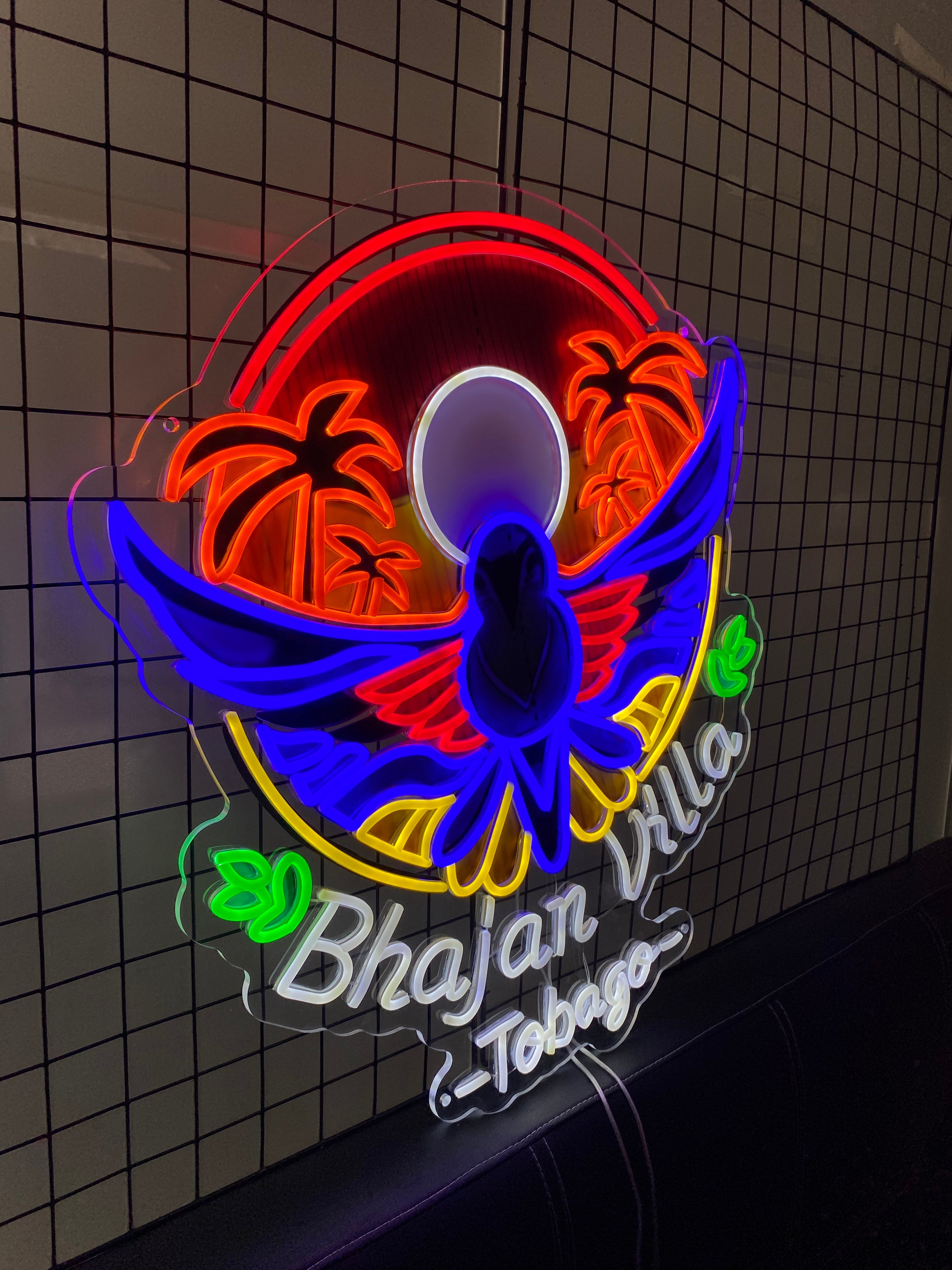 Vibrant Multicolor Tropical Design LED neon sign product image