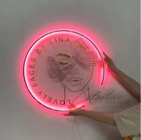 Custom Business Acrylic Signs Uv Print LED neon sign product image