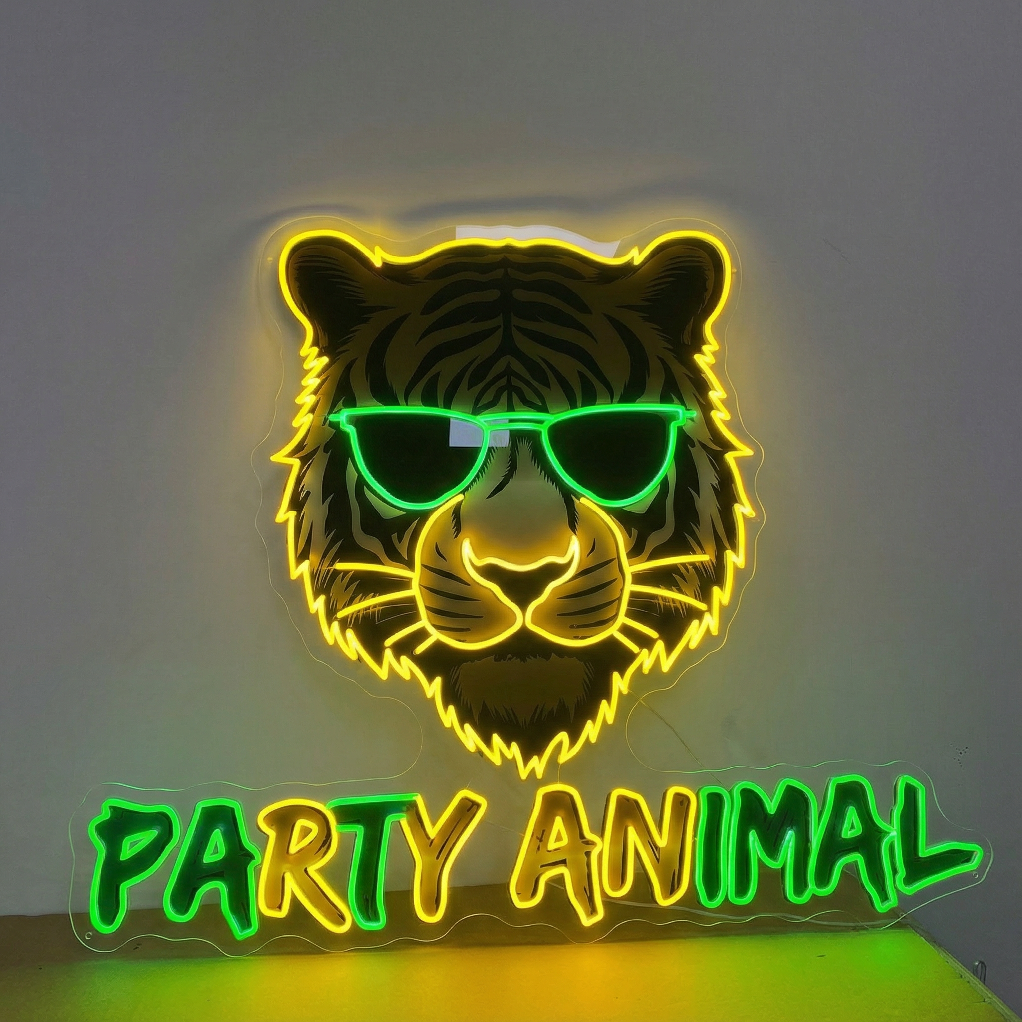 Custom "party Animal" Tiger - for Bar LED neon sign by NeonCS