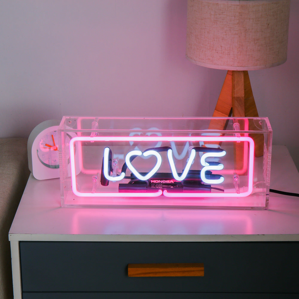 Pink Lighting"love" Table Box LED Neon LED neon sign product image