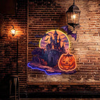 Spooky Pumpkin Castle Decoration LED neon sign product image