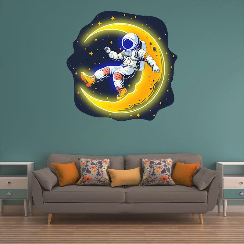 Lunar Explorer: Astronaut on the Moon LED neon sign product image