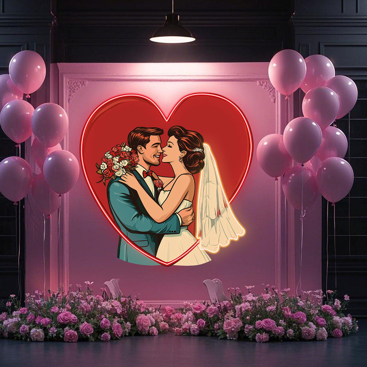 Customizable Romantic with Uv Print of LED neon sign by NeonCS
