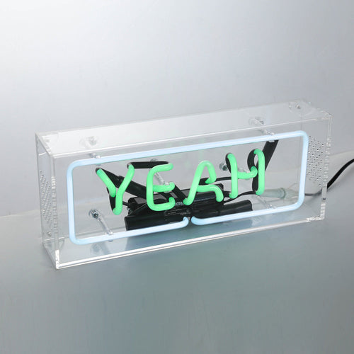 Yeah" with Green Lighting Table LED neon sign product image