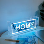 Ice Blue Lighting"home" Home LED neon sign product image