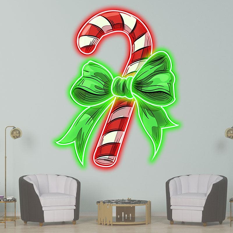 Good Wishes: Green Bow Tie Decorated LED neon sign product image