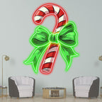 Good Wishes: Green Bow Tie Decorated LED neon sign product image