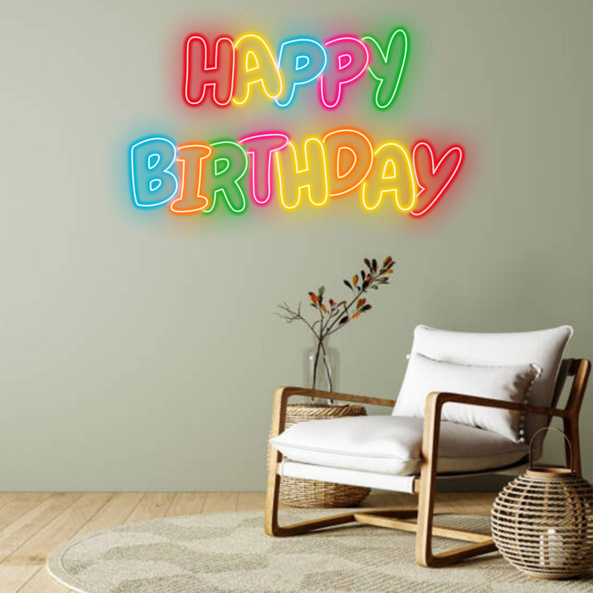 Happy Birthday Multicolor for Birthday LED neon sign product image