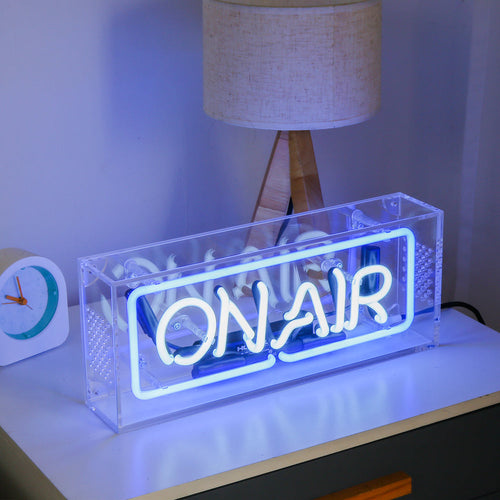 On Air" Ice Bule Lighting Table Box LED neon sign product image