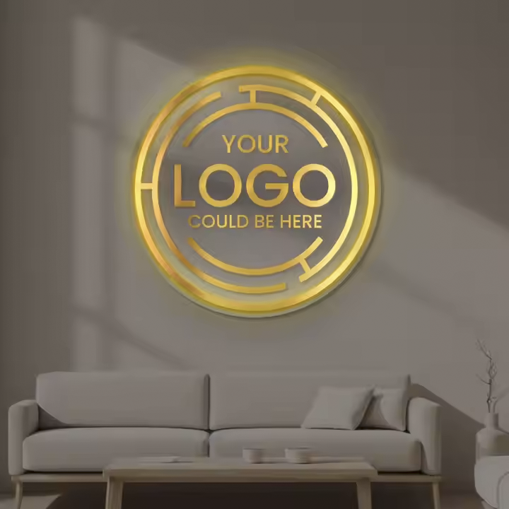 Custom Circle Acrylic Salon Sign LED neon sign by NeonCS