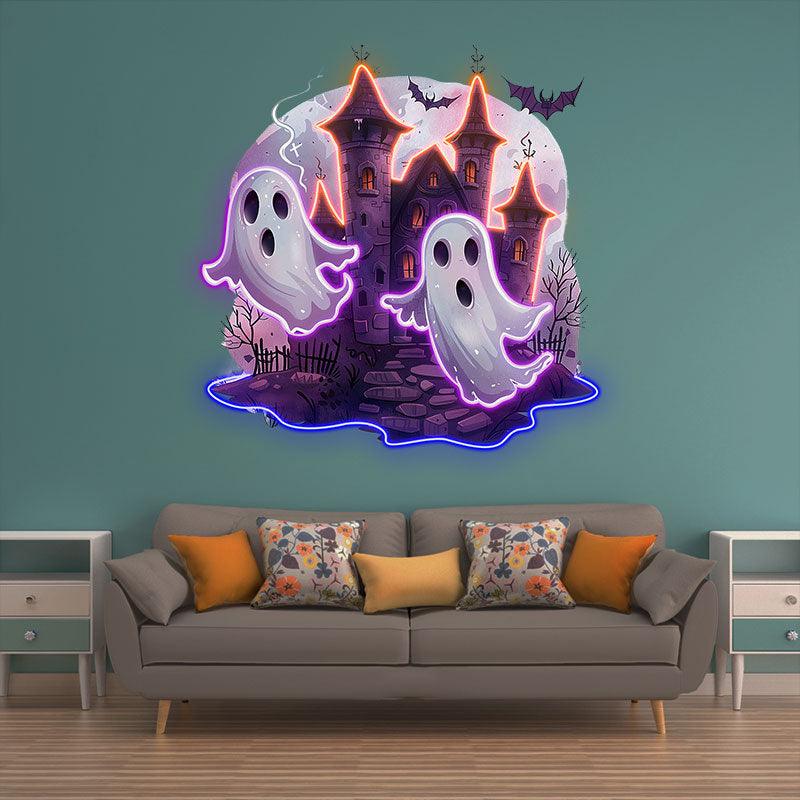 Haunted Ghost Castle Decoration Spooky LED neon sign product image
