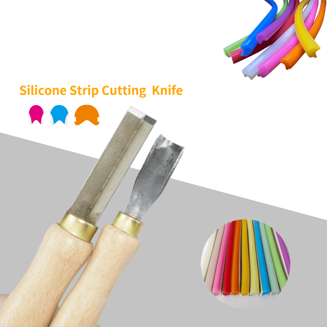 Split Silicone Tube Knife Wooden LED neon sign product image