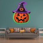 Spooky Hat-wearing Pumpkin Perfect for LED neon sign product image