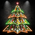 Sparkling 3d Snowflake Christmas Tree LED neon sign by NeonCS