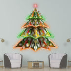 Sparkling 3d Snowflake Christmas Tree LED neon sign product image
