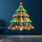 Sparkling 3d Snowflake Christmas Tree LED neon sign product image